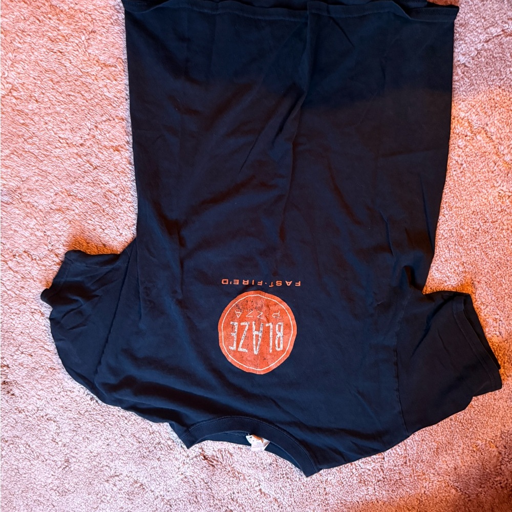 Black Blaze T-Shirt with Orange Logo